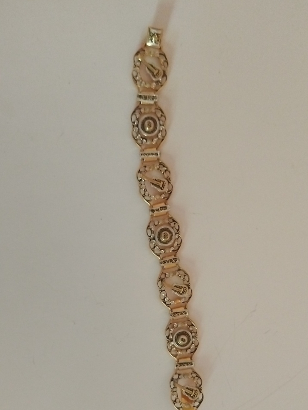 Gold-Tone Ornate Link Bracelet